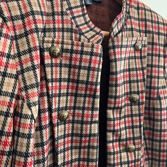 Tommy Hilfiger Open Front Plaid Blazer - Picture 6 of 8